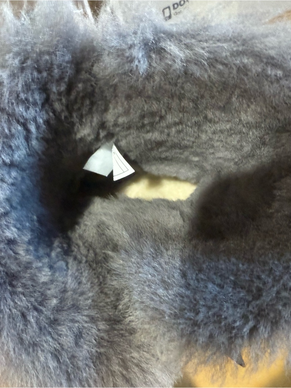 UGG Gray Suede Short Shearling Boots with Bow - Picture 9 of 12